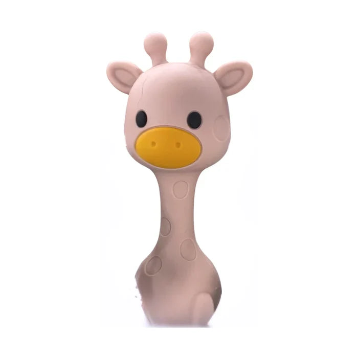Sugar + Maple | Silicone Giraffe Rattle Teether