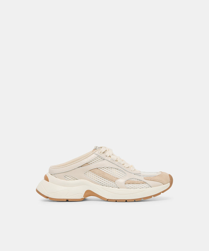 SWAYZY Ivory Multi Suede Platform Slip-on Sneakers | Dolce Vita