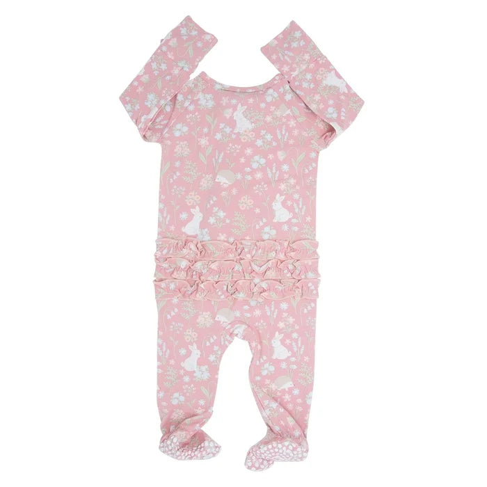 Sweet Bamboo | Woodland Bunny Ruffle Footie