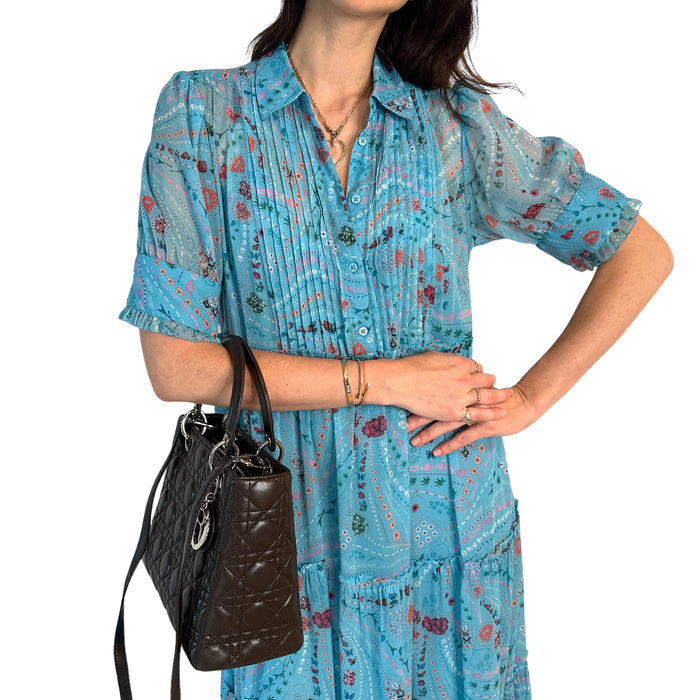 Turquoise Print Maxi Dress - XS to M