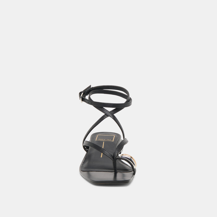 TYRICE SANDALS BLACK LEATHER