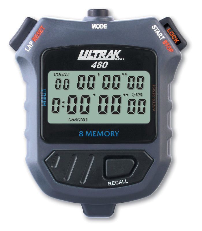 Ultrak 480 – 8-Lap Memory Stopwatch (2-Line Display) — Timing & Stopwatches