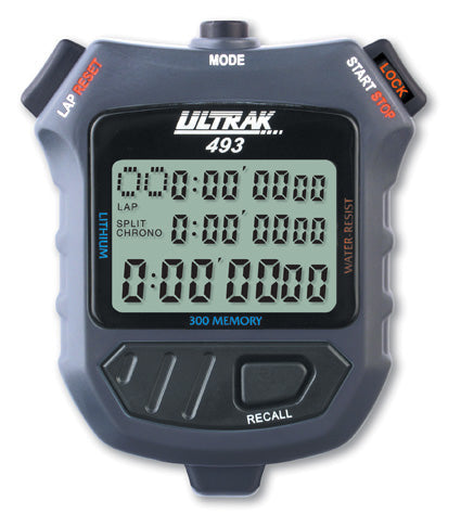Ultrak 493 – 500-Lap Memory Stopwatch (3-Line Display) — Timing & Stopwatches