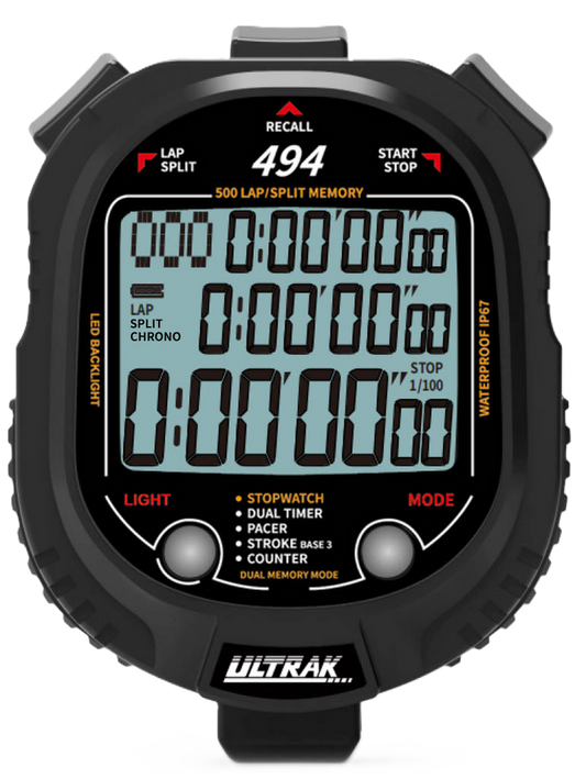 Ultrak 494 – 500-Lap Memory Stopwatch with LED Backlight — Timing & Stopwatches