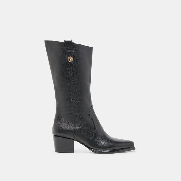 Vern Black Leather Boots | Dolce Vita