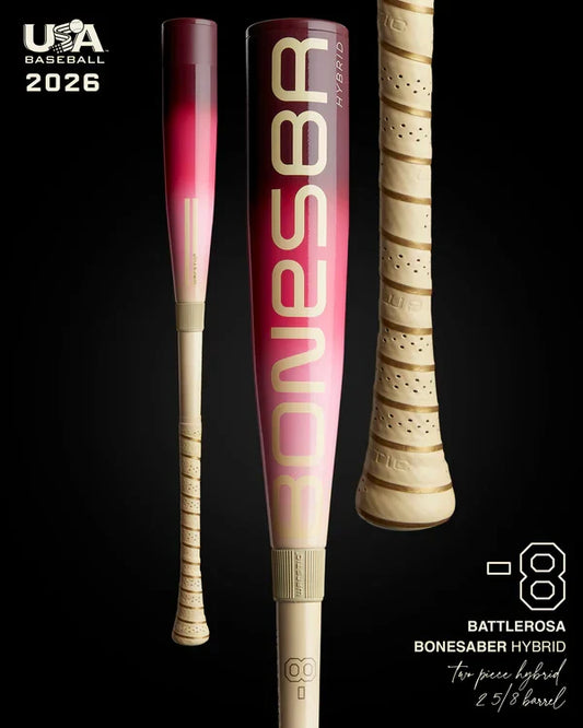 Warstic 2026 Bonesaber Hybrid Battlerosa USA Baseball Bat -8 — USA Baseball