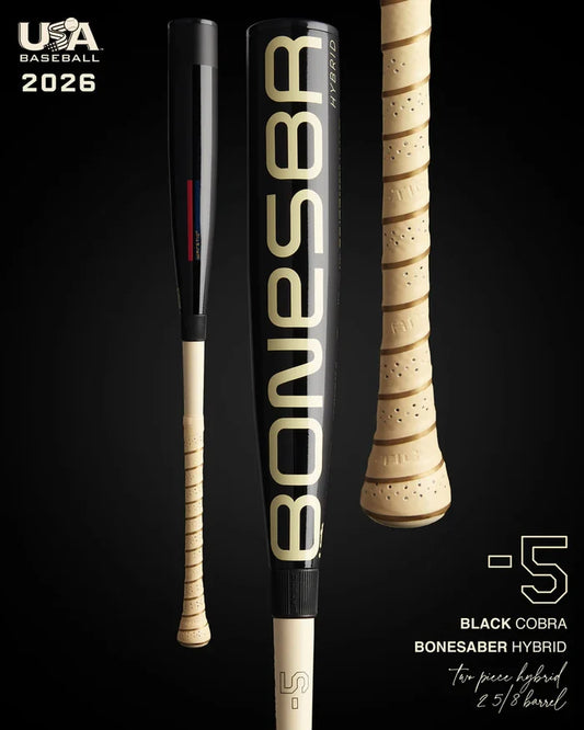 Warstic 2026 Bonesaber Hybrid Black Cobra Edition USA Baseball Bat -5