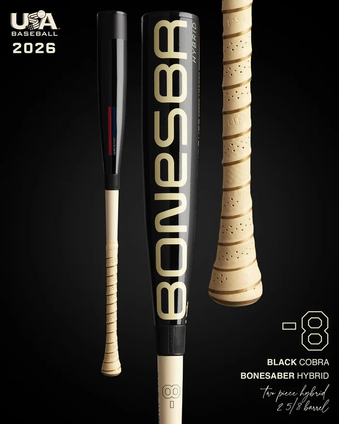 Warstic 2026 Bonesaber Hybrid Black Cobra Edition USA Baseball Bat -8