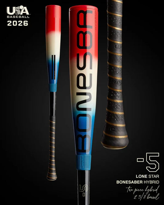 Warstic 2026 Bonesaber Hybrid Lone Star USA Baseball Bat -5