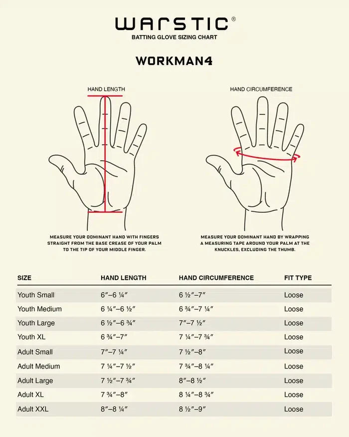 Warstic Workman4 Batting Gloves (image 4)