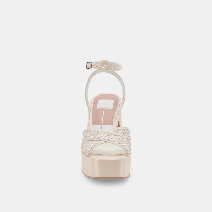 WESSI PEARL HEELS VANILLA PEARLS
