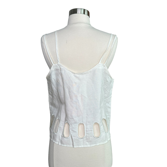 White Cutout Top - M