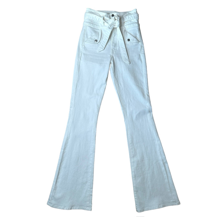 White Tie Waist Jeans - 25