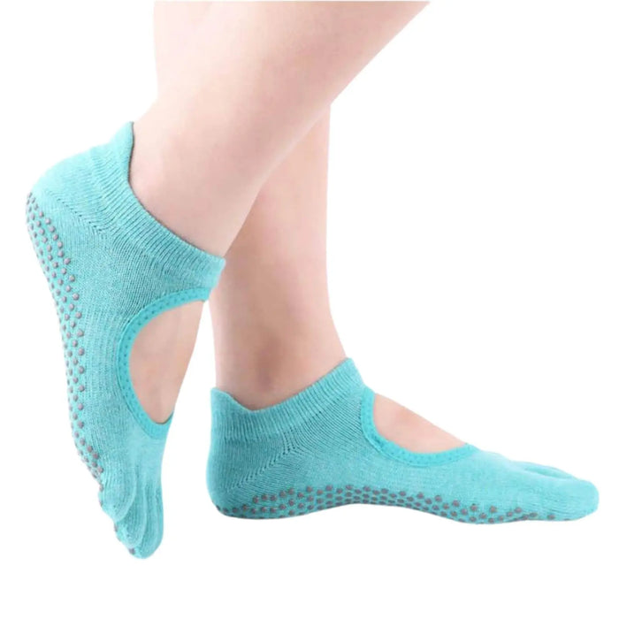 Women Non-Slip Toe Socks 5 Pairs Grip Socks Breathable Yoga Socks Pantsnsox