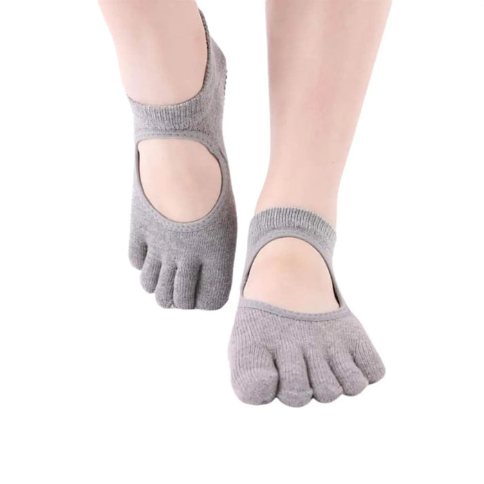 Women Non-Slip Toe Socks 5 Pairs Grip Socks Breathable Yoga Socks Pantsnsox