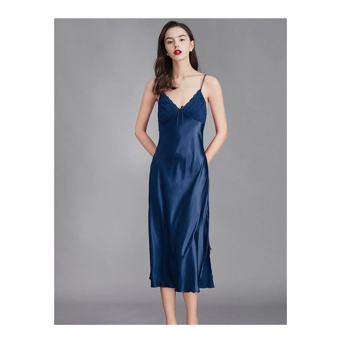 Women Satin Lingerie Long Sleepwear Dress Pantsnsox