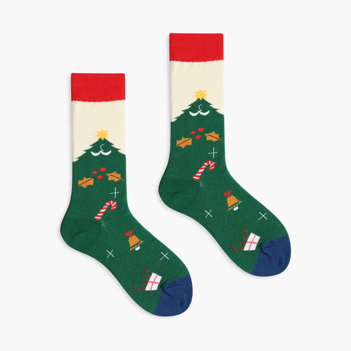 Xmas 4 Pairs Novelty Fun Crew Socks Pantsnsox
