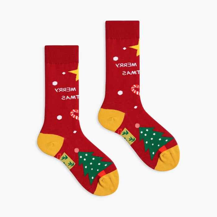 Xmas 4 Pairs Novelty Fun Crew Socks Pantsnsox