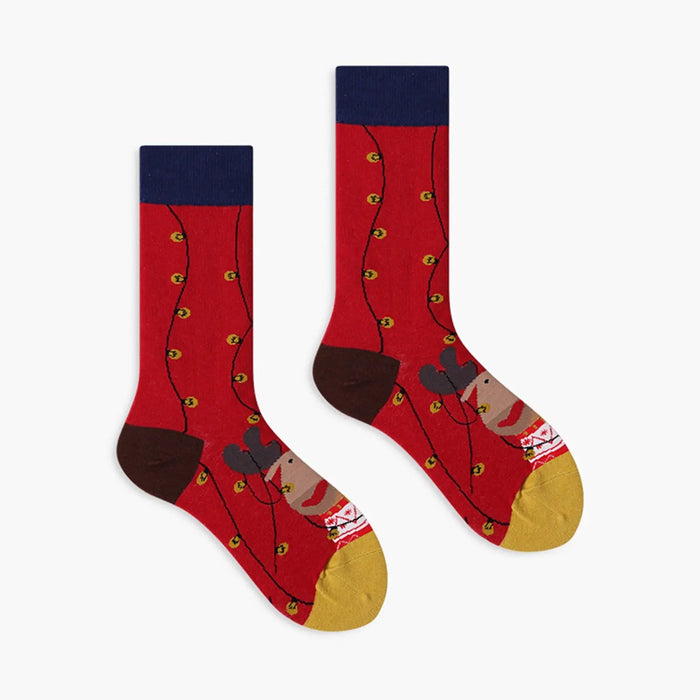 Xmas 4 Pairs Novelty Fun Crew Socks Pantsnsox