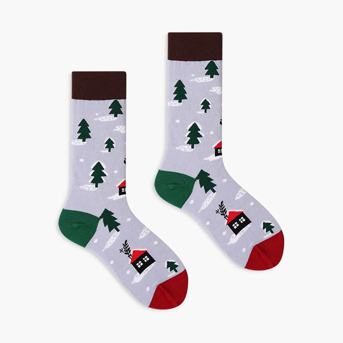 Xmas 4 Pairs Novelty Fun Crew Socks Pantsnsox
