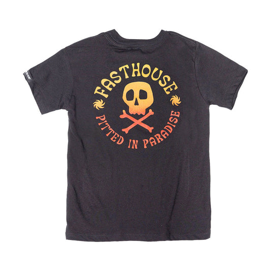 Fasthouse youth Lost Boys short sleeve tee in black, front view