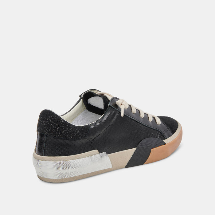 ZINA SNEAKERS ONYX EMBOSSED LEATHER